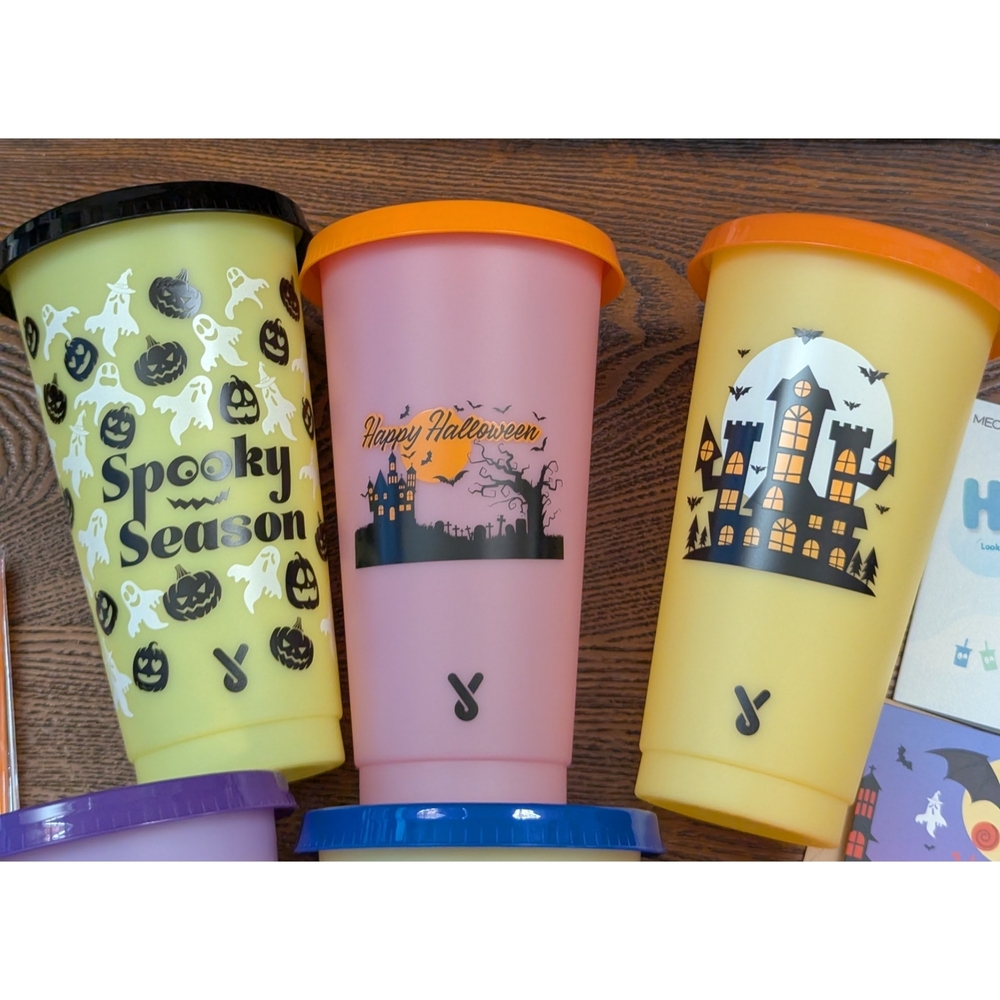 Halloween Themed Mugs Set - Purple, Orange, Blue - Picture 9 of 12